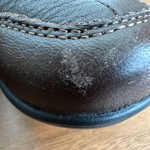 Taos Footwear Encore Brown Leather Slip On Button Shoes Women's Size US 8.5 - Picture 6 of 10